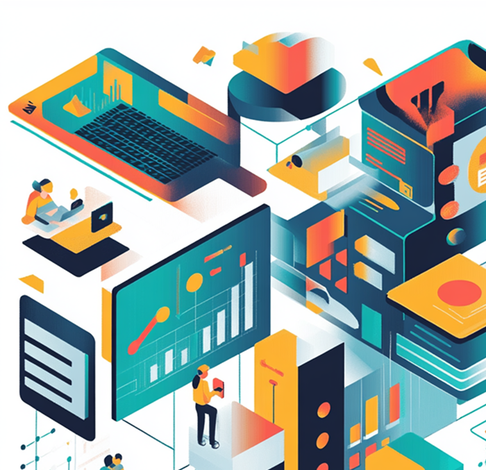 Hero image showing data transformation